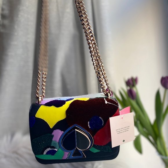 NWT KATE SPADE nicola beaded intarsia twistlock - Picture 9 of 13